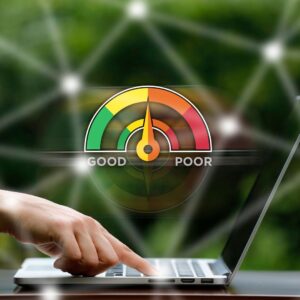 A credit score scale