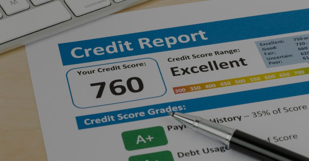 excellent credit report 760 credit score