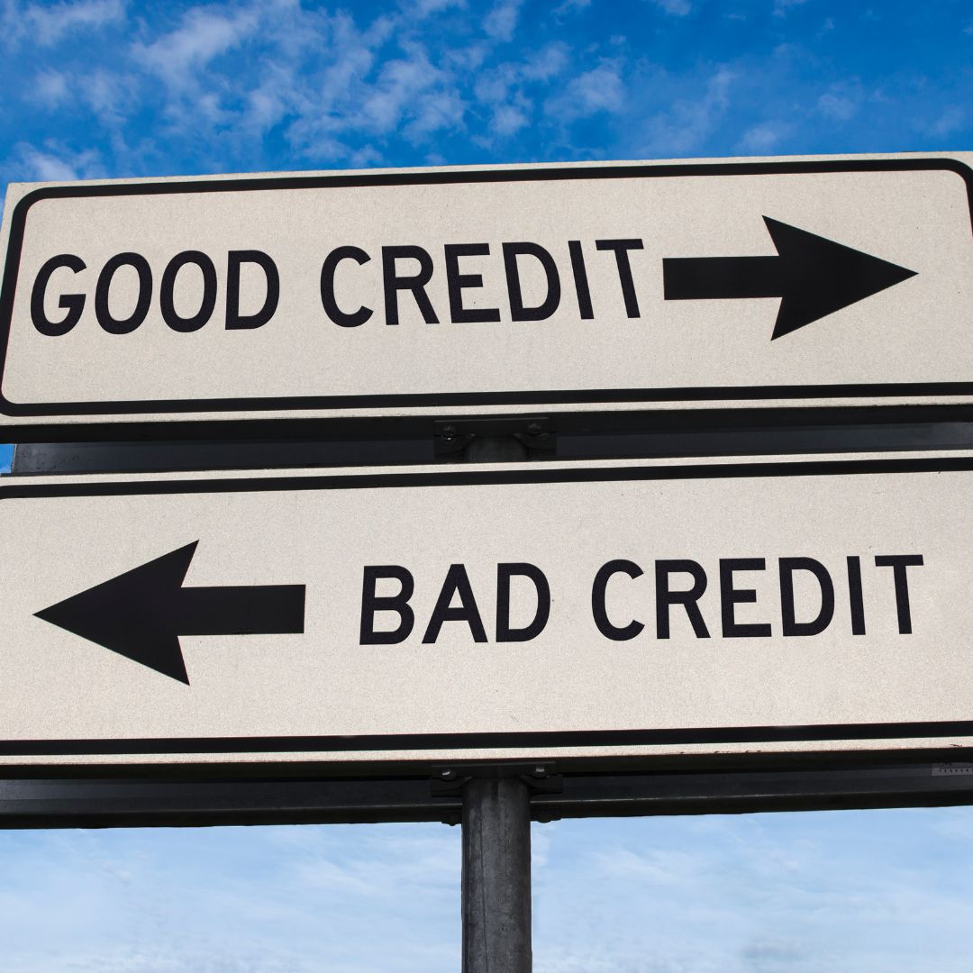 good credit, bad credit arrows
