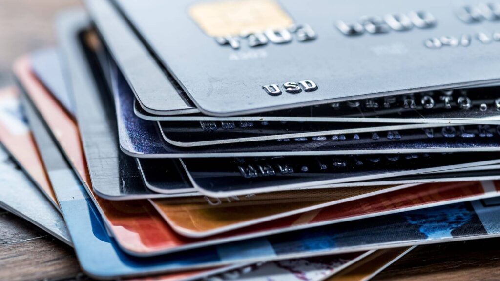 stack of credit cards