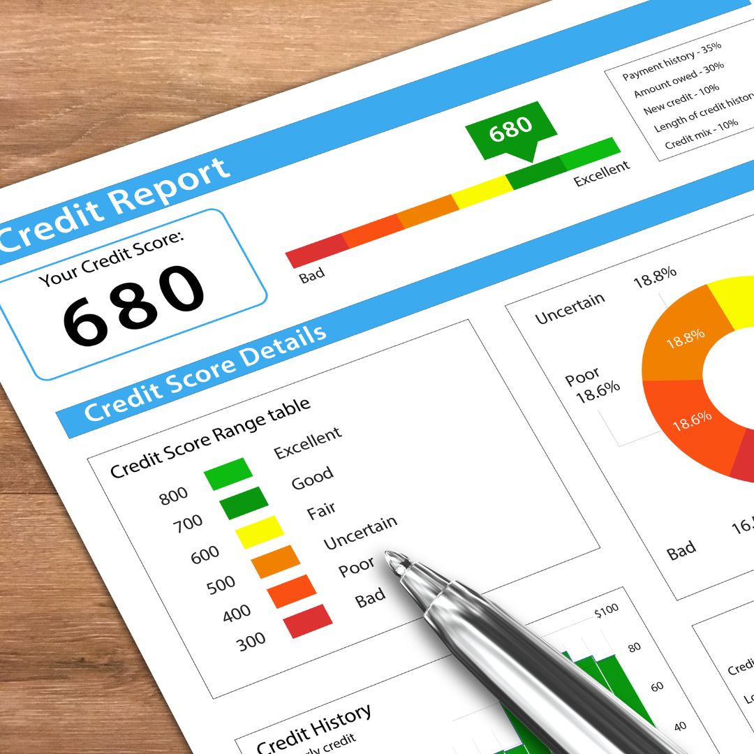 a paper with credit data graphs and scores